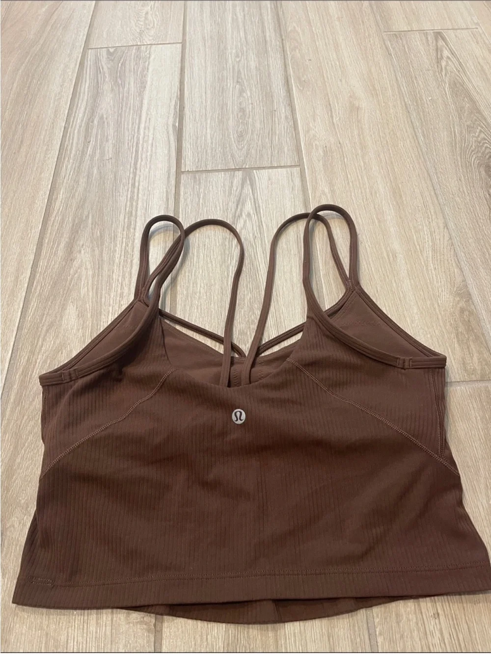 Lululemon Align Strappy Ribbed Tank Top Java Sz 8